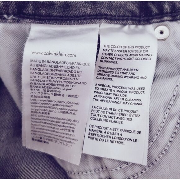 CALVIN KLEIN High Rise Skinny Modern Skinny Jeans- Black-Grey Stone Wash - Picture 10 of 16